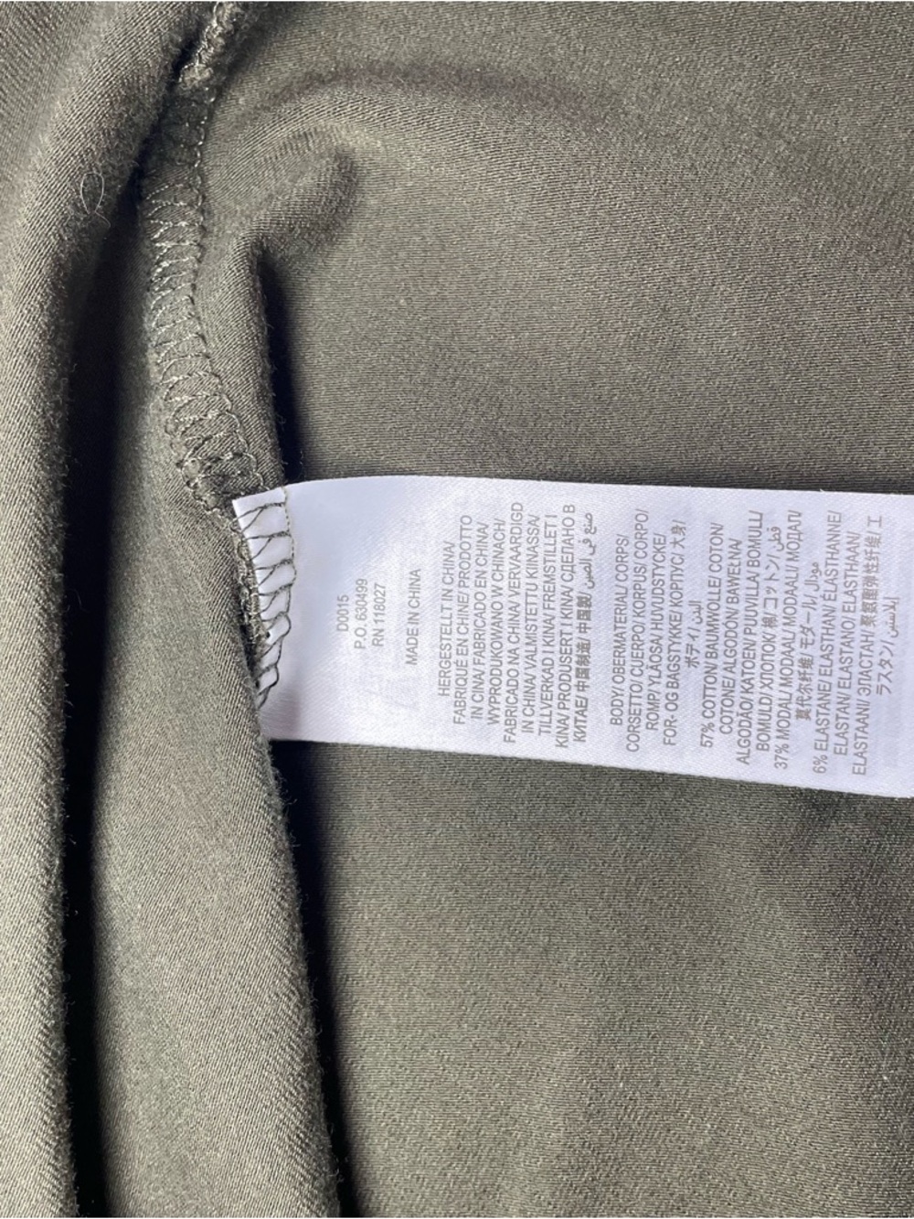 Boden Olive Green Dress US 6 Long Sleeve Gold Trim A-Line Mini - Picture 10 of 11